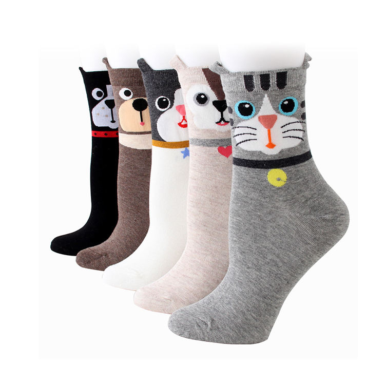 YRST 029 Women Cotton Socks Crew Socks Women's Funny Socks Women