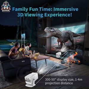 Mini projecteur LED avec prise en charge 4K et Bluetooth 5.4 - 450 lumens, Full HD 1080P, entrée HDMI/USB/carte TF - Product Image 4