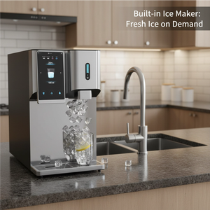 Machine à glaçons de comptoir intégrée au système de filtration d'eau RO, distributeur d'eau chaude et froide pour la maison et le bar - Product Image 3