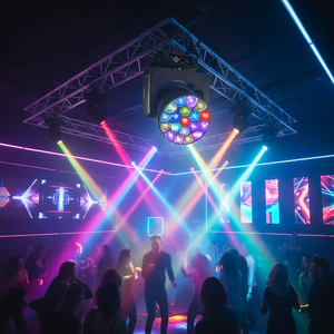 B-Eye K15 Zoom 19x40W Cabeza Móvil LED para Escenario, Efecto Beam Spot, Iluminación Profesional para Conciertos DMX512 - Product Image 1