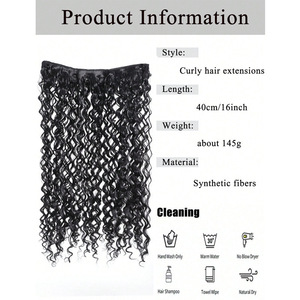 Perruques de cheveux Remy pour femmes européennes américaines <span class=keywords><strong>Clip</strong></span>-in Ceinture réglable Fluffy Roll Clips Ligne de pêche Naturel - Product Image 4
