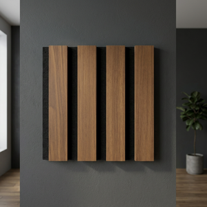 Panneaux muraux acoustiques modernes en bois à lattes avec couche absorbante pour une décoration et un revêtement muraux intérieurs élégants - Product Image 4