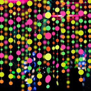 DAMAI <b>Star</b> Paper Garland Neon Streamer Black <b>Light</b> Decoration for Dark Glow Reactive Party Favors Supply Wedding Birthday Banner - Product Image 6