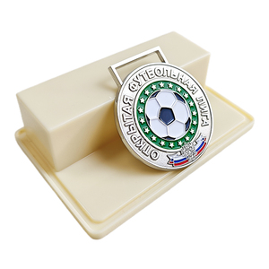 เหรียญยกน้ำหนักโลหะผสมสังกะสี 3 มิติ ออกแบบฟรีตามสั่ง เหรียญรางวัลกีฬาแข่งขันเพาเวอร์ลิฟติ้ง เหรียญชุบเงินพร้อมริบบิ้น - Product Image 5