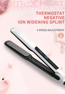 Komex <span class=keywords><strong>Saga</strong></span> เครื่องยืดผมแฟชั่น LED สวิตช์นุ่มควบคุมอุณหภูมิเหล็กแบน - Product Image 6