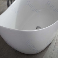 Baignoire autoportante en acrylique de luxe pour hôtel et villa, nouveau design