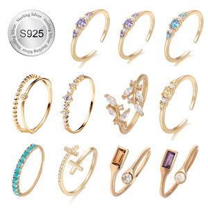 Nhẫn khuyên tai bạc 925 Sterling Toposh Clear CZ dành cho nữ - Product Image 6