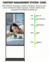 2025 chine usine nouvelle conception 43 "50" 55 "65" CMS télécommande gratuite écran interactif debout kiosque numérique