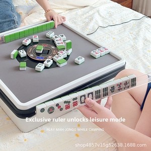 Linne <b>Plastic</b> Mahjong Machine Portable Small Fully Automatic Mini <b>Table</b> Home <b>Outdoor</b> Wild Sparrow Classic Minimalist Portable De - Product Image 3
