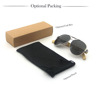 Солнцезащитные очки унисекс с легкой металлической оправой и деревянными дужками, защита от УФ-излучения UV400, модные, с двойной перемычкой, для активного отдыха и вождения - Product Image 5