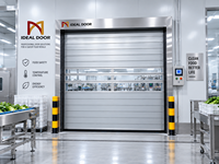 Porte à enroulement isolée en alliage d'aluminium haute vitesse avec mousse PU pour entrepôt industriel et garage