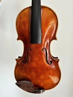 LAKATOS Violon professionnel épicéa italien dos en érable flammé son doux 4/4 fait à la main Raccords en bois de rose Corde de pont Aubert