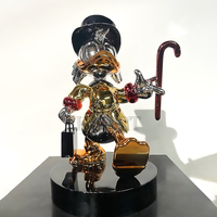 Sculpture de canard en fibre de verre électroplaquée, artisanat en résine décoratif, originalité 'Money Maker Ducks', pour galerie de meubles