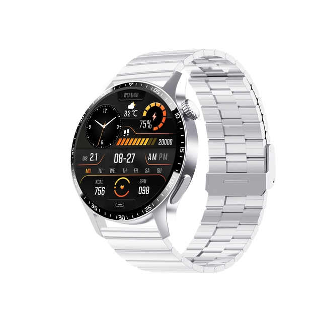 DF F207 Newest Smartwatches Round Inteligente Waterproof Sport Fitness Tracker Touch Screen Wireless Charging Voice Remote