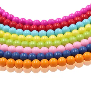 Stock Cheap 3mm 4mm 6mm 8mm 10mm 12mm 14mm 16mm 18mm Jewelry Wholesale Rough Glass Beads With Holes