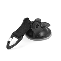 Clip d'aspiration à forte adhérence avec crochet pivotant rotatif et sangle amovible pour tente, abri, camping, suspension en voiture, voyage