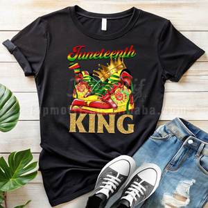 Juneteenth <span class=keywords><strong>King</strong></span> DTF Transfert Design Chaussures Fer sur Applique pour Tshirt Vêtements Sac - Product Image 3