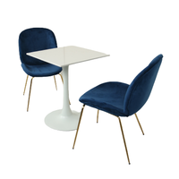 Ensemble de table à manger de restaurant de luxe chaise de salle à manger moderne à 2 places pour café et hôtel