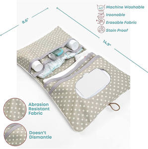 맞춤형 로고 맘 오거나이저 아기 오거나이저 맘 화장품 가방 걸이식 세면도구 가방 접이식 면 기저귀 보관 가방 - Product Image 2