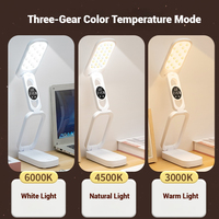 Led Table Pliante Portable 2400/4000/6000/800010000mA 2.4A Power Bank Horloge Batterie Niveau Affichage Lecture Lampe de Bureau