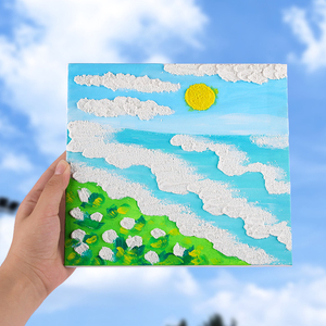 DIY çiçek doku boyama DIY akrilik kuvars kum desen ile boyama kiti tuval çerçeve - Product Image 5