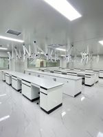 Banc de laboratoire électrique, mobilier de laboratoire, table de travail avec armoire murale, évier d'angle pour laboratoire de recherche scientifique en biologie