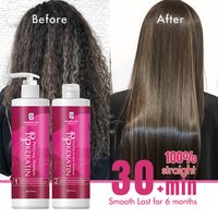 Traitement à la kératine brésilienne pour usage professionnel en salon, système de réparation et de lissage des cheveux, crème pour cheveux bouclés