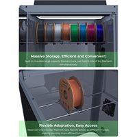 Creality Multifunctional 3D Printer Tower Case Enclosure Semi-transparent Black Protective Cover Built-in Filtration System LED.