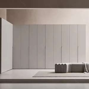 Armarios personalizados de piso a techo minimalistas modernos, armarios de una sola puerta para dormitorios enteros, parte de toda la casa - Product Image 1