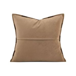 <span class=keywords><strong>Housse</strong></span> de coussin décorative pour canapé et lit, en velours texturé beige, style Wabi-Sabi, pour chambre d'exposition et gîte de luxe - Product Image 2