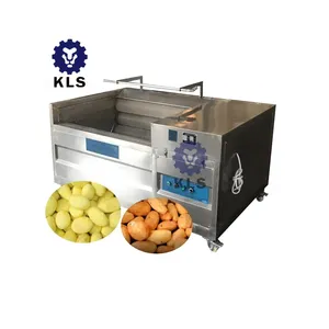 KLS endüstriyel fırça soyma/yıkama/temizlik/kabuk soyma makinesi için zencefil manyok Taro havuç tatlı patates kökü sebze