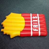 Flotteur gonflable en PVC personnalisé en forme de frites, flotteur gonflable aquatique pour adultes, lit flottant gonflable en forme de frites