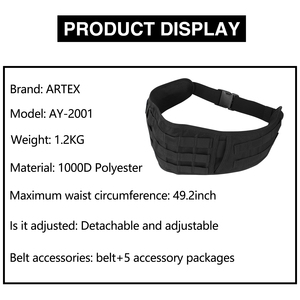 Cinturón Táctico Artex con Bolsa de Cintura, Set para Entrenamiento al Aire Libre, Hebilla Rápida, Bolsa Molle, Cinturón Táctico para Hombres, Cinturón de Seguridad - Product Image 2