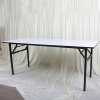 Vente chaude, table à manger rectangulaire en bois pliable de haute qualité pour salle de banquet, ensembles de tables pour mariage