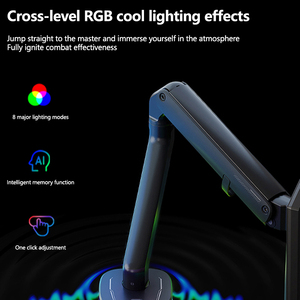 Soporte de Monitor de brazo robótico voladizo juego de deportes electrónicos RGB luz de ambiente pantalla de ordenador soporte de Monitor de elevación de 32 pulgadas - Product Image 6