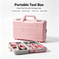 Juego de Herramientas Multifuncional para el Hogar de 24 Piezas, Herramientas Eléctricas de Acero al Carbono de Alta Calidad, Llave Inglesa Ajustable de 6 Pulgadas, Cuchillo Multiusos