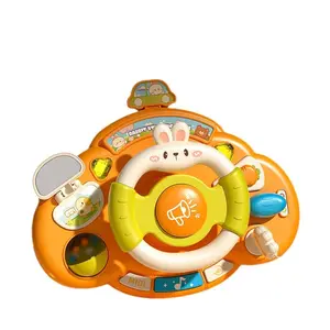 Çok fonksiyonlu bebek araba sürüş simülatörü elektrikli müzik direksiyon simülasyon oyuncak (kemer ile) bebek araba koltuğu oyuncaklar