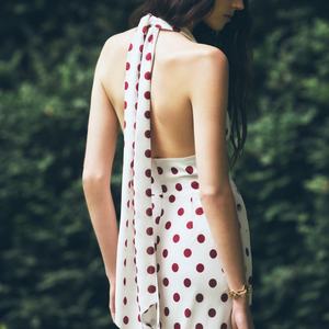 Robe longue sirène personnalisée 2026 pour femme, sexy, tendance, à pois, col en V profond, dos nu - Product Image 2