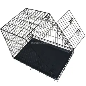 China manufacturer wholesale folding double door heavy duty dog crate