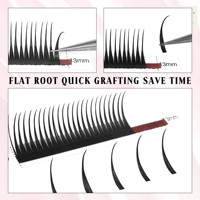 CoMango Manga Wet Spikes Extensiones de Pestañas Tipo Wispy para Cosplay, Fans Premade con Base Plana 8-15mm Curva C/D/L, Proveedor de Pestañas