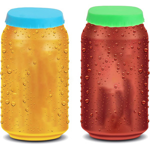 Custom Beer Covers Caps Soda Reusable Beverage Can Silicone Stretch Lids <b>Bottle</b> <b>Stopper</b> Customized Color - Product Image 4