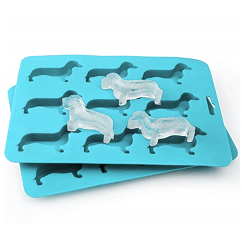 Пользовательские такса собака форме BPA бесплатно силиконовые формы для льда