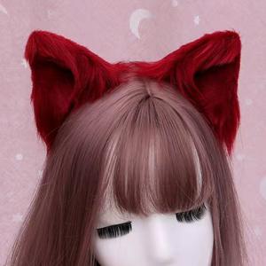 Lovely Faux Fox Fur Long Plush Cosplay Pinzas para el cabello Orejas de gato Suministros para fiestas Joyería para el cabello Headwear Horquillas - Product Image 2