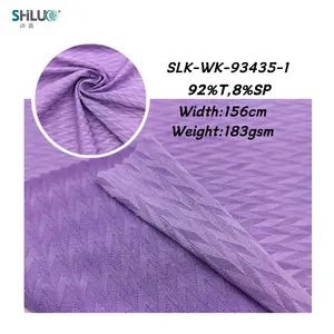 Customized 92 Poly 8 Spandex Fabric Moisture Absorbing Soft Skin Double Brush Poly Knitting Spandex Fabric for Garment