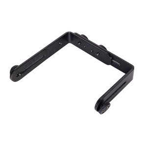Support double en L pour appareil photo reflex numérique avec éclairage LED et flash pour photographie efficace - Product Image 1