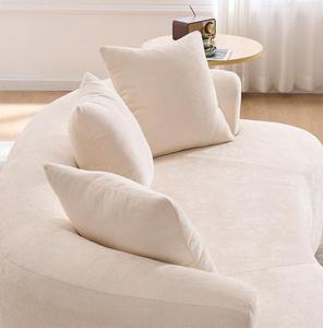 High Density Compressed Vacuum Packed 2 Seater Fabric <b>Foam</b> <b>Sofa</b> Space Saving Curved Moon Design Small Living Apartment Hotel - Product Image 2