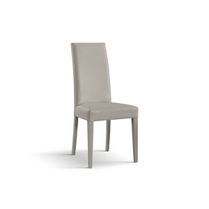 Juego de 2 sillas Andrea de cuero ecológico Ice con base de metal para comedor interior - Product Image 1