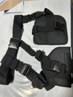 Ensemble de trois pièces tactiques multifonctionnelles : Gaine de jambe, Ceinture et Holster de jambe droit, Camouflage CS Noir, en Oxford imperméable, Accessoires de chasse