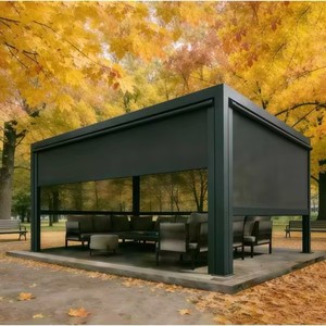 <span class=keywords><strong>Pergola</strong></span> Gazebo 3x4 con Tapparelle e Luci LED, Impermeabile, <span class=keywords><strong>da</strong></span> Esterno, in Alluminio Motorizzato - Product Image 3
