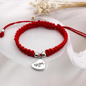 Hainon <span class=keywords><strong>bracciale</strong></span> in corda intrecciata fatta a mano con ciondolo a forma di cuore bracciali <span class=keywords><strong>regalo</strong></span> per la <span class=keywords><strong>festa</strong></span> <span class=keywords><strong>della</strong></span> <span class=keywords><strong>mamma</strong></span> <span class=keywords><strong>della</strong></span> <span class=keywords><strong>mamma</strong></span> - Product Image 4